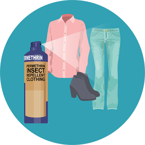 Use insect repellent on clothing